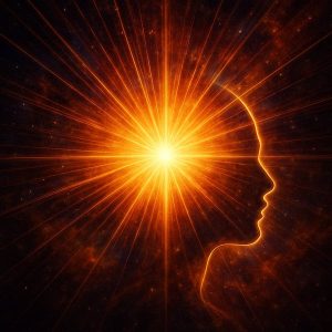 silhouette of face and sun